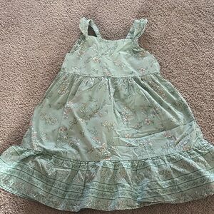 OshKosh B'gosh Green Floral Kids Dress